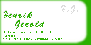 henrik gerold business card